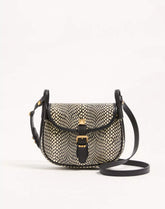 Valentino Garavani Flâneuse Small Shoulder Bag in Cobra-Print Elaphe Leather.