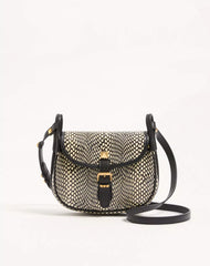 Valentino Garavani Flâneuse Small Shoulder Bag in Cobra-Print Elaphe Leather.