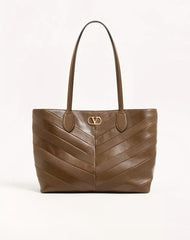 Valentino Garavani Jean Medium Shopping Bag in Nappa with Chevron Motif