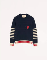 Valentino Wool Sweater With Vg Embroidery