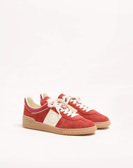 Upvillage Low Top Trainer In Split Leather And Calfskin Nappa Leather