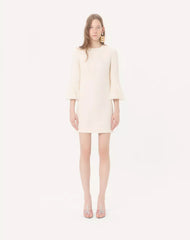 Embroidered Crepe Couture Short Dress