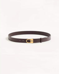 VLogo Signature Belt In Shiny Calfskin 30 Mm With Enamelled Logo Detail