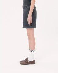 Valentino Cuffed Denim Bermuda Shorts With Vgold