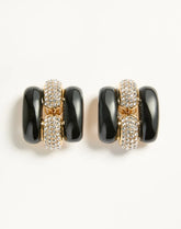 Pas Plus Metal, Enamel And Swarovski® Crystal Earrings