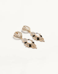 Pas Plus Earrings In Metal, Resin, Enamel And Swarovski® Crystals