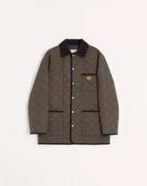 Quilted Nylon Shirt Jacket With Vlogo Patch