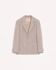 Valentino Single-Breasted Jacket In Boutonné Wool