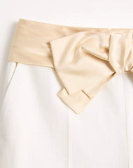 Diagonal Cotton Linen Pants