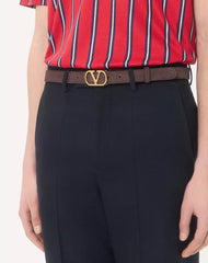 VLogo Signature Belt In Suede