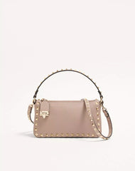 Small Rockstud Grainy Calfskin Crossbody Bag