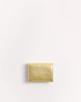VLogo Signature Laminated Grainy Calfskin Wallet