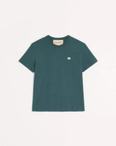 Cotton T-Shirt With VLogo Patch