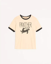 Valentino Cotton T-Shirt with Panther Print