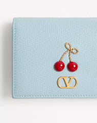 Cherryfic Wallet In Grainy Calfskin