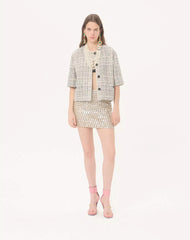 Mini Skirt In Embroidered Organza