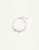 Ovalette Bracelet In Metal, Pearls And Swarovski® Crystals