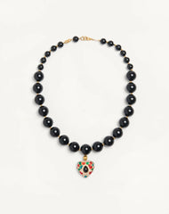 Valentino Coeur Royal Necklace In Metal, Resin, Enamel And Swarovski® Crystals