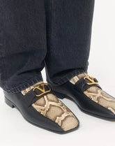VLogo Signature Kidskin And Python Loafer