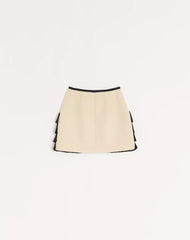 Short Skirt In Plain Wool Tweed