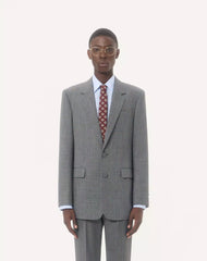 Valentino Single-Breasted Jacket In Mouliné Wool