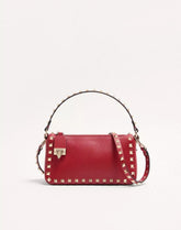 Small Rockstud Grainy Calfskin Crossbody Bag