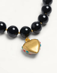 Valentino Coeur Royal Necklace In Metal, Resin, Enamel And Swarovski® Crystals
