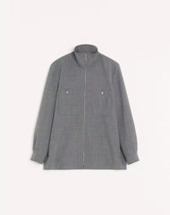 Valentino Shirt Jacket In Mouliné Wool
