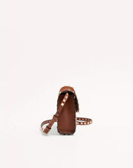 Small Rockstud Grainy Calfskin Crossbody Bag