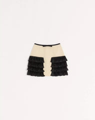 Short Skirt In Plain Wool Tweed