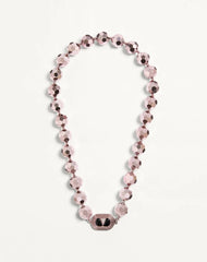 Ovalette Necklace In Resin, Enamel, Metal And Swarovski® Crystals