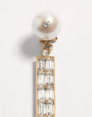 San Fin Metal Earrings With Swarovski® Crystals And Pearls