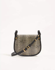 Valentino Garavani Flâneuse Small Shoulder Bag in Cobra-Print Elaphe Leather.