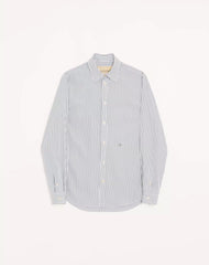 Valentino Cotton Poplin Shirt With Striped VLogo Embroidery