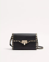 Small Rockstud Grainy Calfskin Crossbody Bag