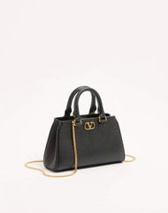 VLogo Signature Mini Bag In Grainy Calfskin
