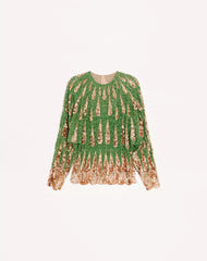 Embroidered Chiffon Top