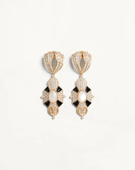 Pas Plus Earrings In Metal, Resin, Enamel And Swarovski® Crystals