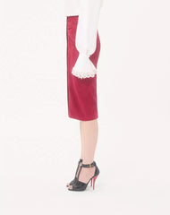Suede Midi Skirt