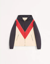 Nylon Hooded Windbreaker With VLogo Patch