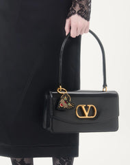 Vg Coeur De Chat Bag Charm With Keychain In Nappa, Beads And Crystals