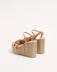 VLogo Signature Cherryfic Pattern Wedge Sandal 120Mm
