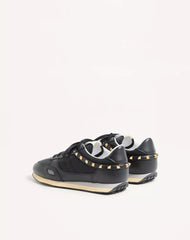 Stud Up Sneaker In Leather And Nylon