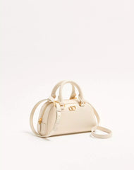 Mini VLogo Signature Bowling Bag In Grainy Calfskin