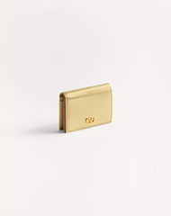 VLogo Signature Laminated Grainy Calfskin Wallet