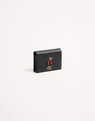 Cherryfic Wallet In Grainy Calfskin