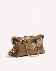 Valentino Garavani Panthea Shoulder Bag In Nappa Leather With Chevron Pattern