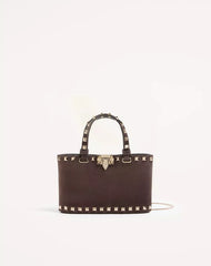 Rockstud Mini Suede Shopping Bag