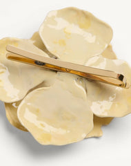 Valentino Fleur Lumineuse Tie Clip In Metal, Enamel And Fabric