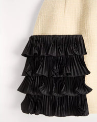 Short Skirt In Plain Wool Tweed